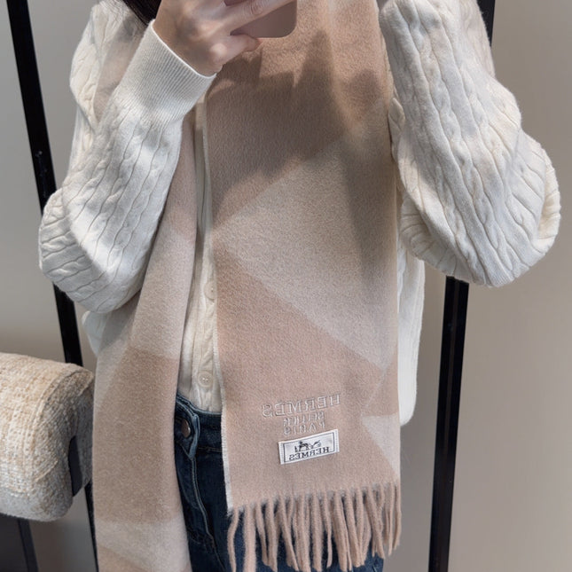 HERMES 25S SCARF 190 IN CASHMERE 987694
