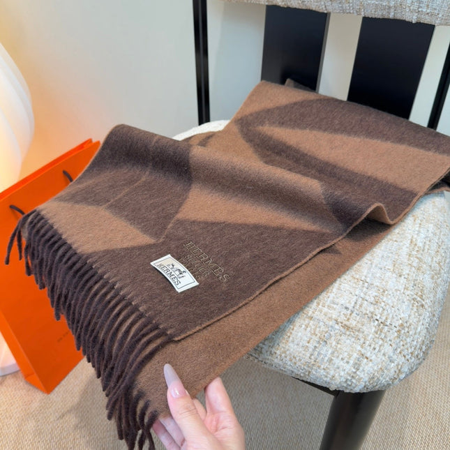 HERMES 25S SCARF 190 IN CASHMERE 987695