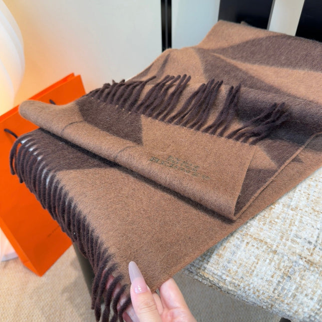 HERMES 25S SCARF 190 IN CASHMERE 987695