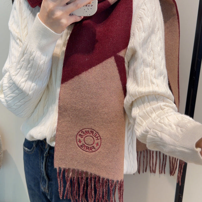HERMES 25S SCARF 190 IN CASHMERE 989785