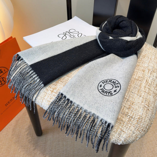 HERMES 25S SCARF 190 IN CASHMERE 989786