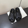 THE ROW 26S CROSS STRAP SANDALS IN BLACK CALFSKIN
