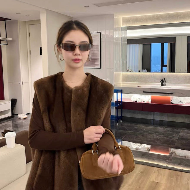 HERMES 25S SLEEVELESS MINK FUR VEST 475