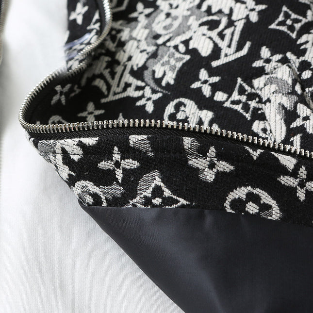 LV SHIRT JACKET IN BLACK MIX WHITE MONOGRAM JACQUARD FABRIC 238989