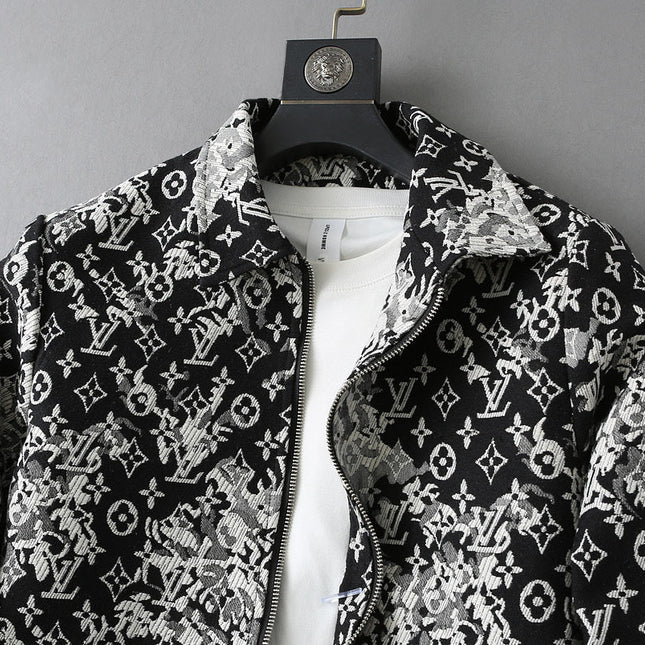 LV SHIRT JACKET IN BLACK MIX WHITE MONOGRAM JACQUARD FABRIC 238989