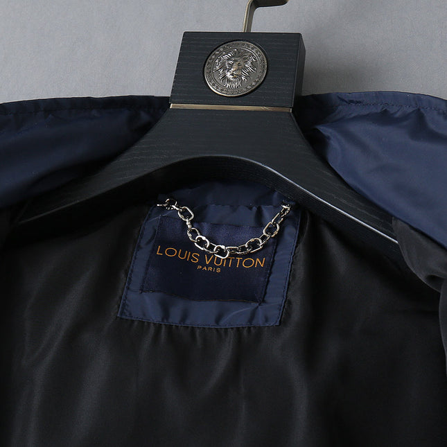 LV NAVY BLUE MONOGRAM HOODED JACKET 238985