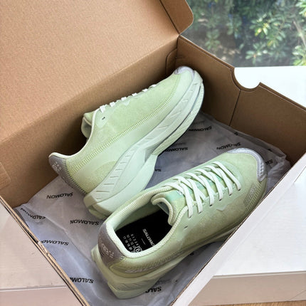 ALO 25S SALOMON SPECTUR SNEAKER IN LIGHT GREEN FABRIC