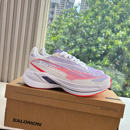 ALO 25S SALOMON SPECTUR SNEAKER IN PURPLE AND WHITE MESH FABRIC