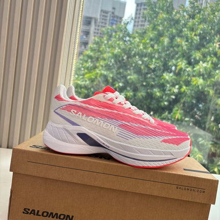 ALO 25S SALOMON SPECTUR SNEAKER IN PINK AND WHITE MESH FABRIC