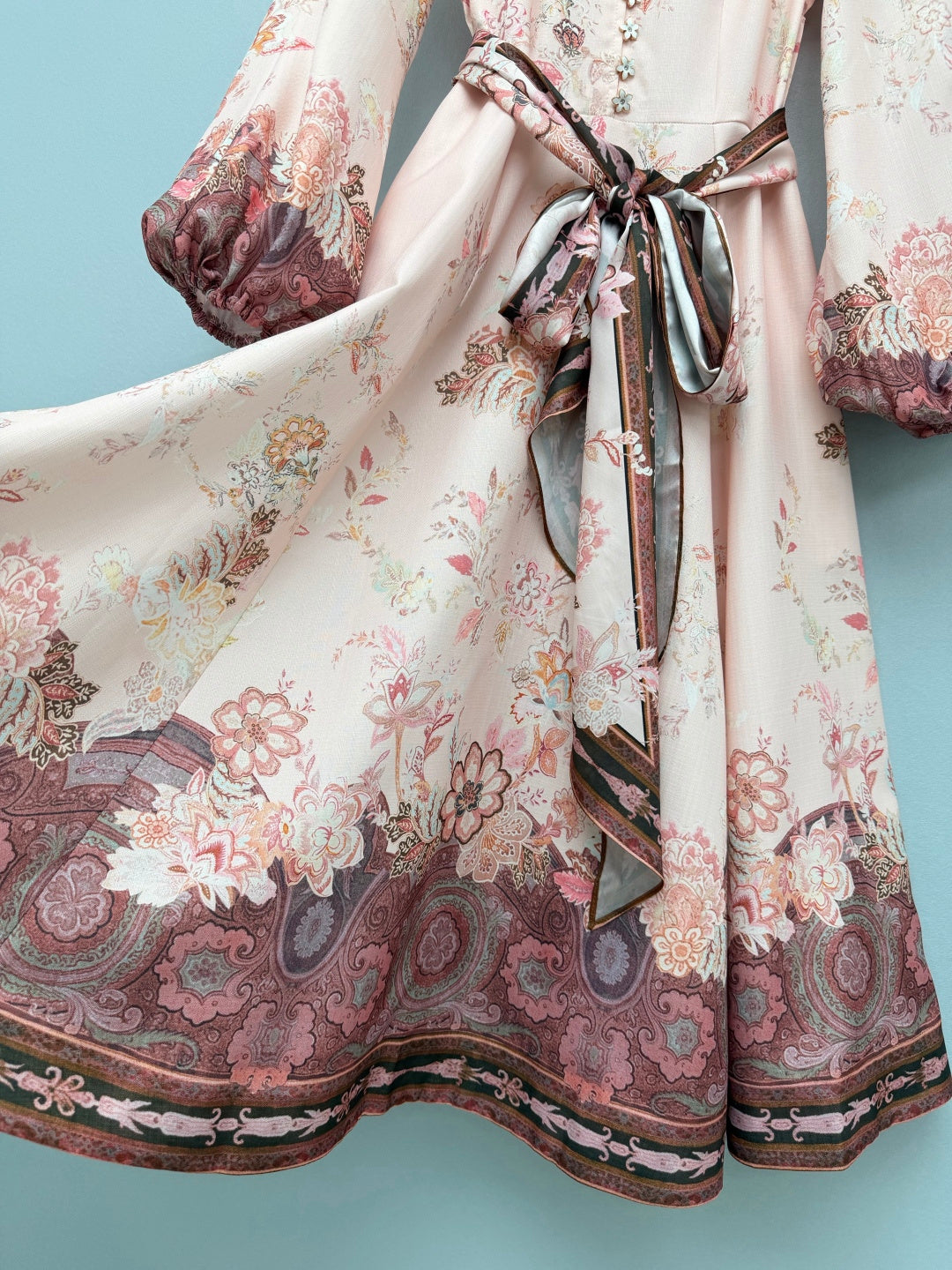 ZIMMERMANN 26S STAND COLLAR LONG-SLEEVE DRESS STYLE 137