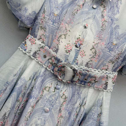 ZIMMERMANN 26S PUFF SLEEVE SHIRT DRESS STYLE 100