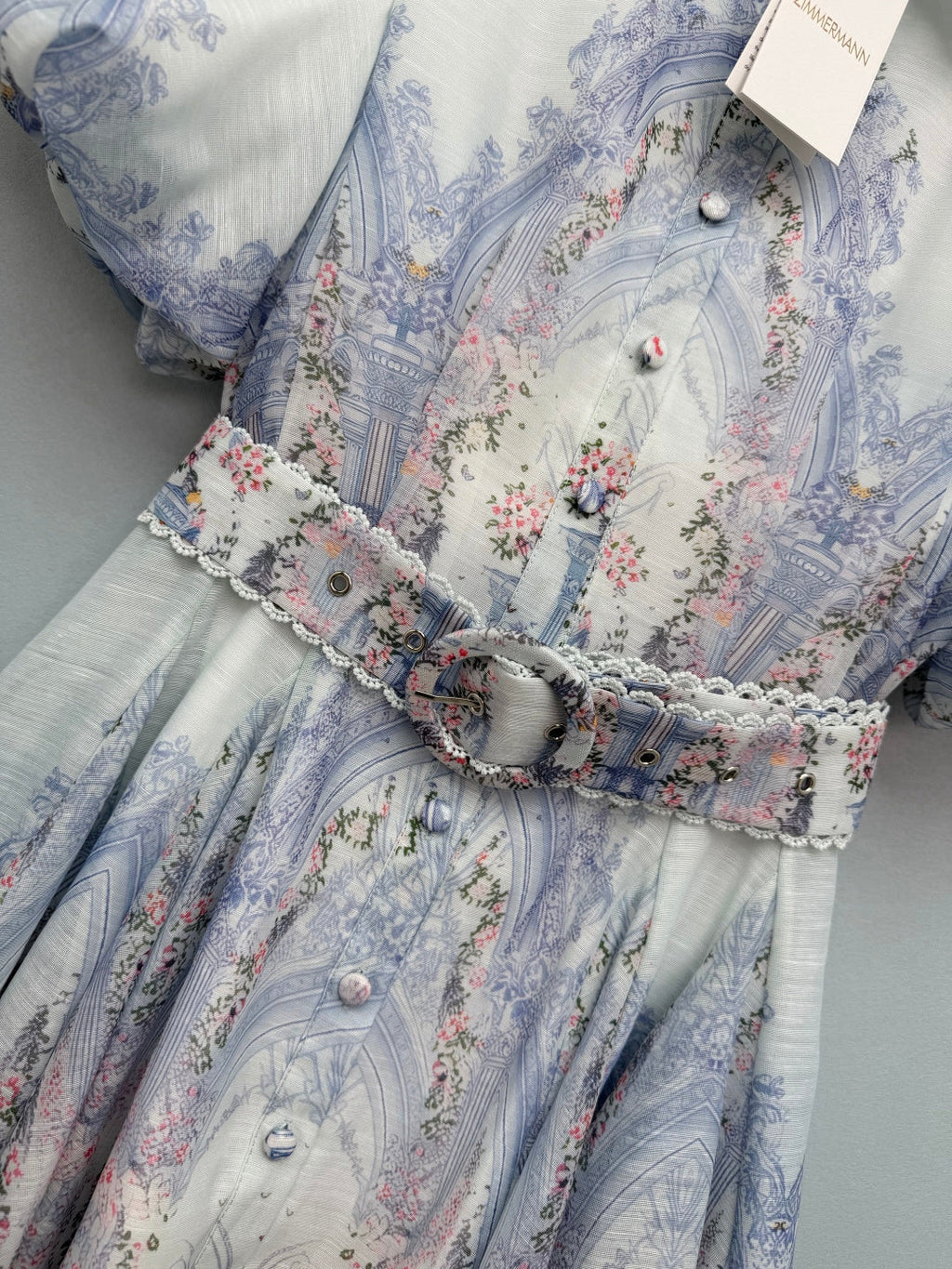 ZIMMERMANN 26S PUFF SLEEVE SHIRT DRESS STYLE 100