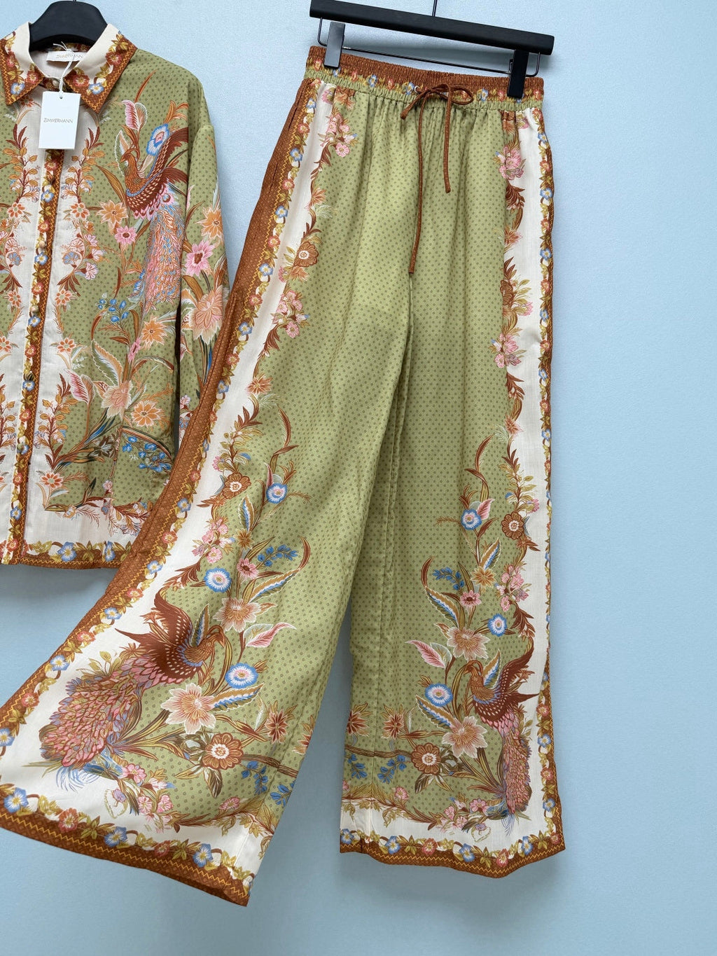 ZIMMERMANN 26S SHIRT AND STRAIGHT-LEG PANTS SET STYLE 78