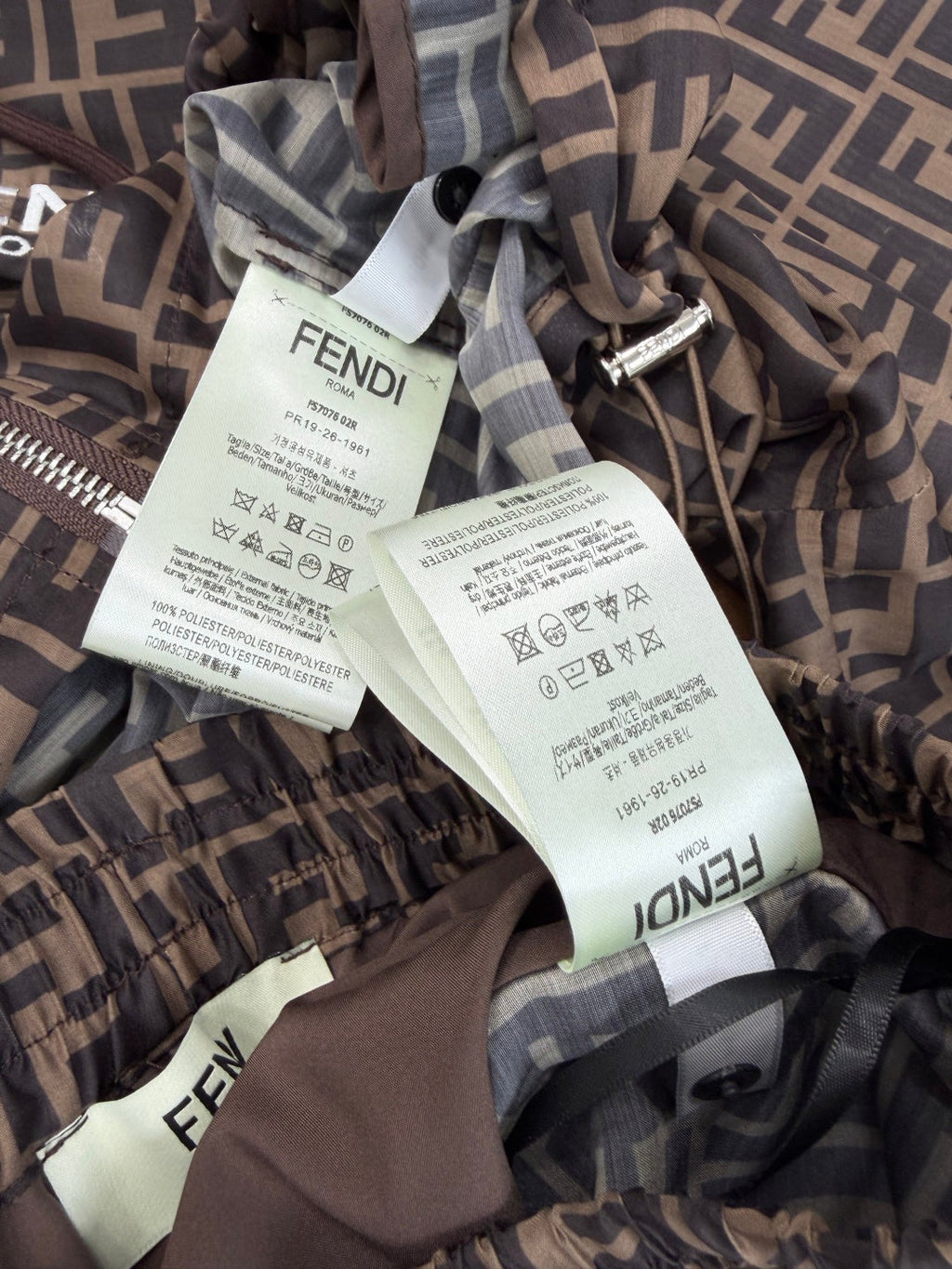 FENDI 26S HOODED JACKET & SHORTS SET 007