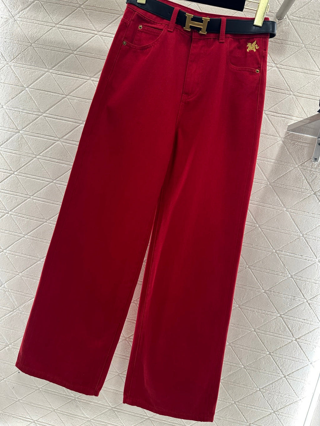HERMES 25S HIGH-WAIST STRAIGHT JEANS 352
