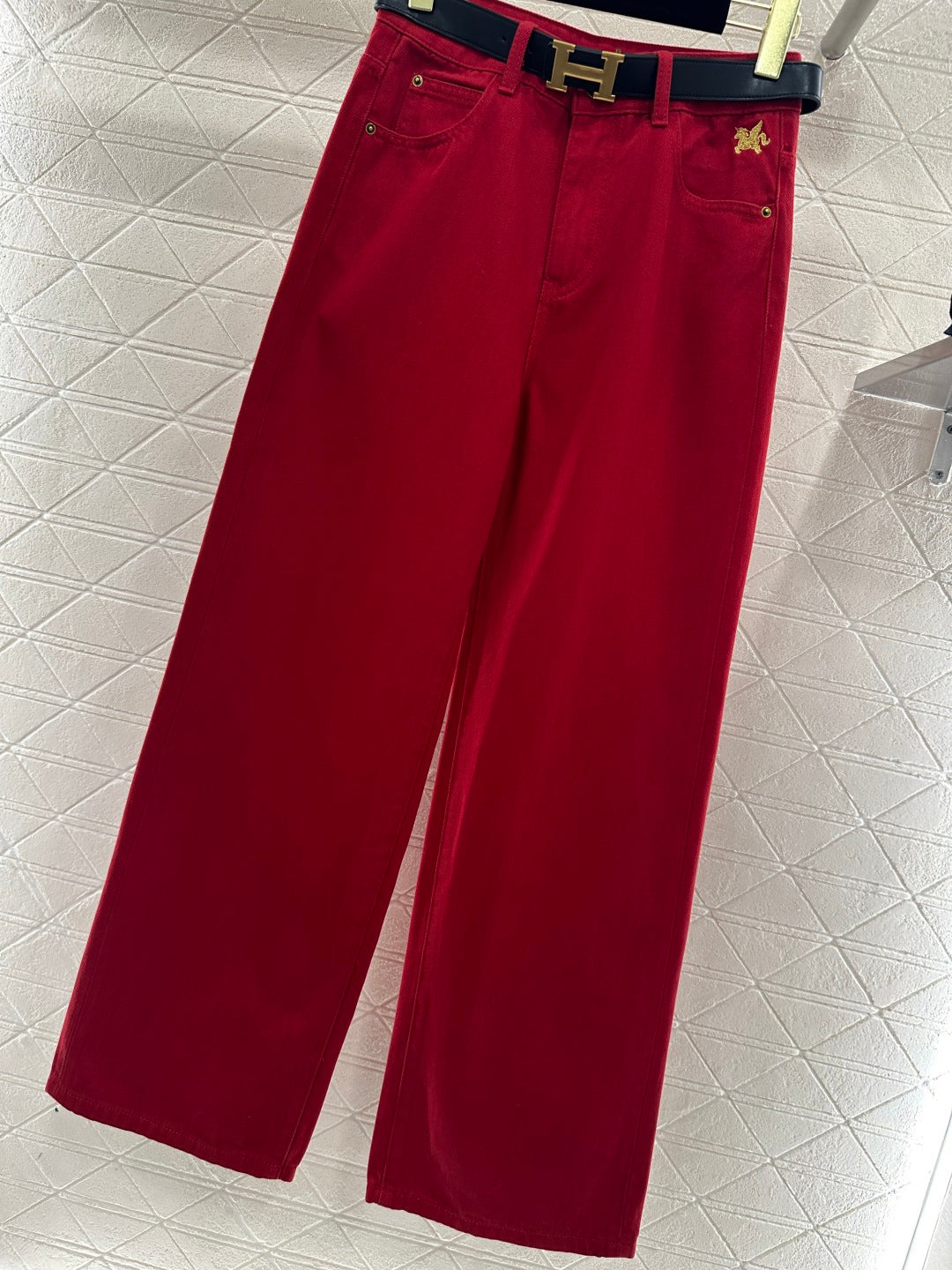 HERMES 25S HIGH-WAIST STRAIGHT JEANS 352