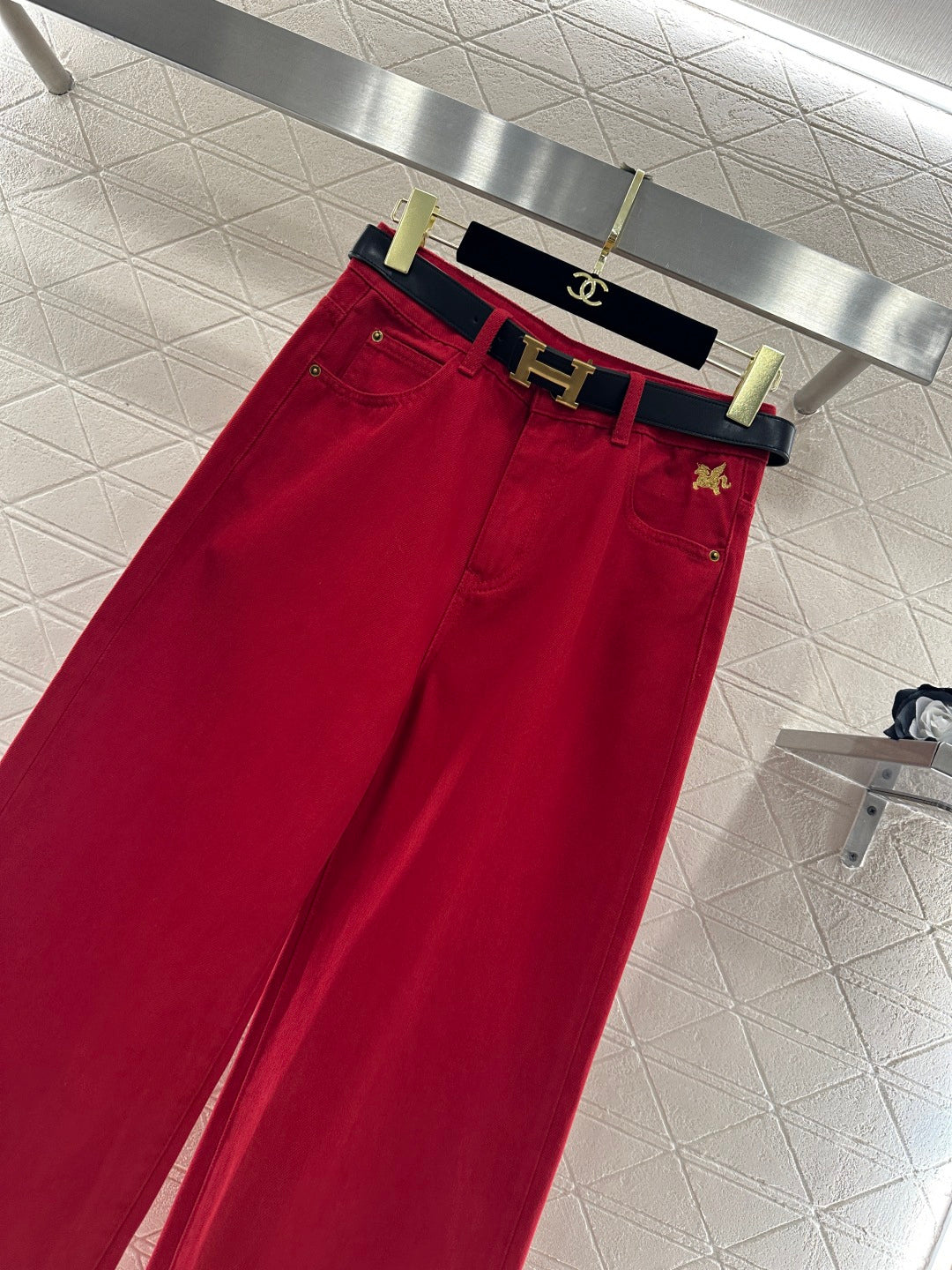 HERMES 25S HIGH-WAIST STRAIGHT JEANS 352