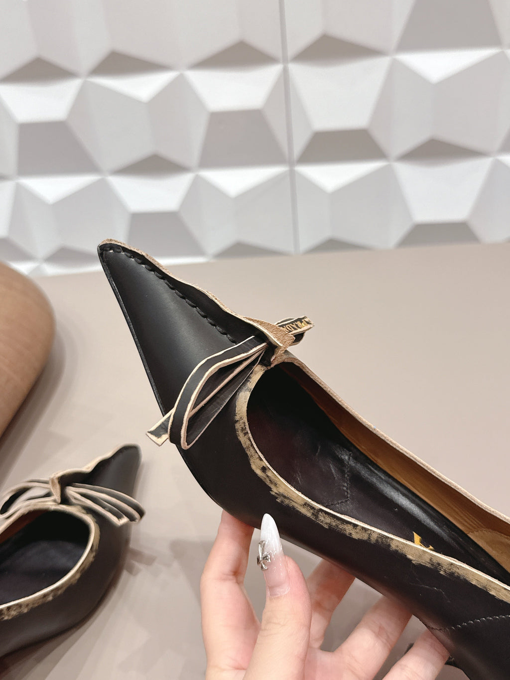 PRADA 26S POINTED TOE HIGH HEELS 55MM IN BLACK CALFSKIN