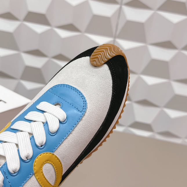 LOEWE 26S FLOW RUNNER SNEAKER IN MULTICOLOR SUEDE AND CALFSKIN STYLE 4