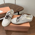 MIUMIU 26S SNEAKERS IN WHITE MESH AND SUEDE