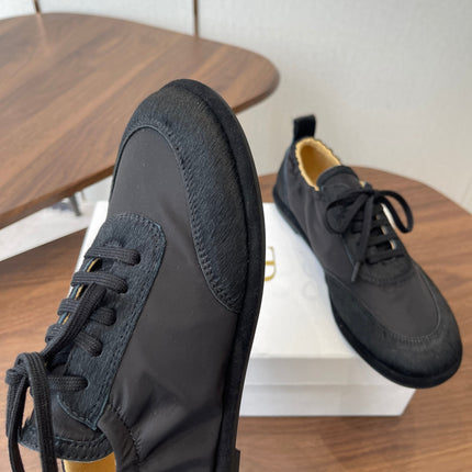 THE ROW 26S SNEAKERS IN BLACK PONY HAIR AND FABRIC