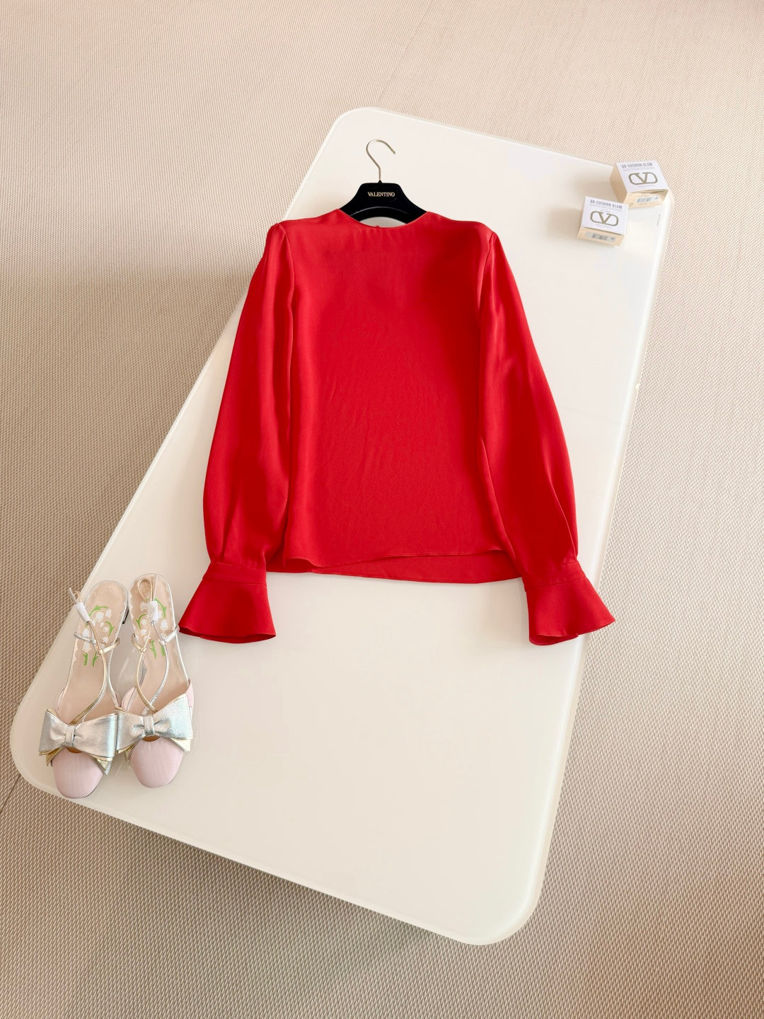 VALENTINO 26S LONG-SLEEVE SILK SHIRT 1229