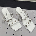 RIOT 65MM SANDAL IN WHITE LAMBSKIN