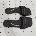 VY POOL SANDAL IN BLACK DENIM