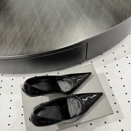 AVENUE 105MM PUMP IN BLACK PATENT CALFSKIN