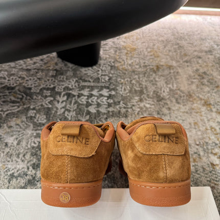 CELINE 26S SNEAKER IN BROWN SUEDE