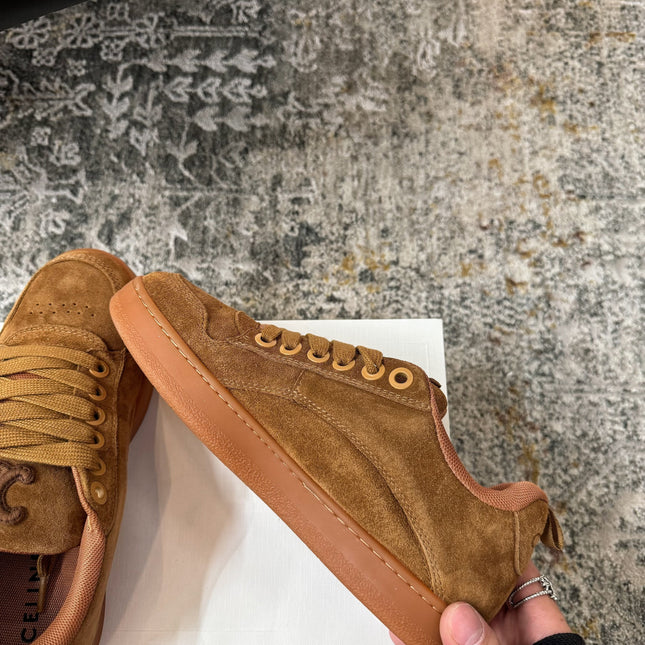CELINE 26S SNEAKER IN BROWN SUEDE