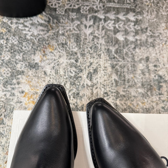 CELINE 26S ANKLE BOOTS 55 MM IN BLACK CALFSKIN