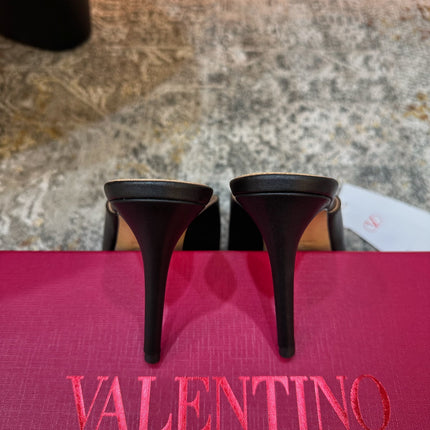 VALENTINO 26S HIGH HEEL SANDALS 105 MM IN BLACK CALFSKIN