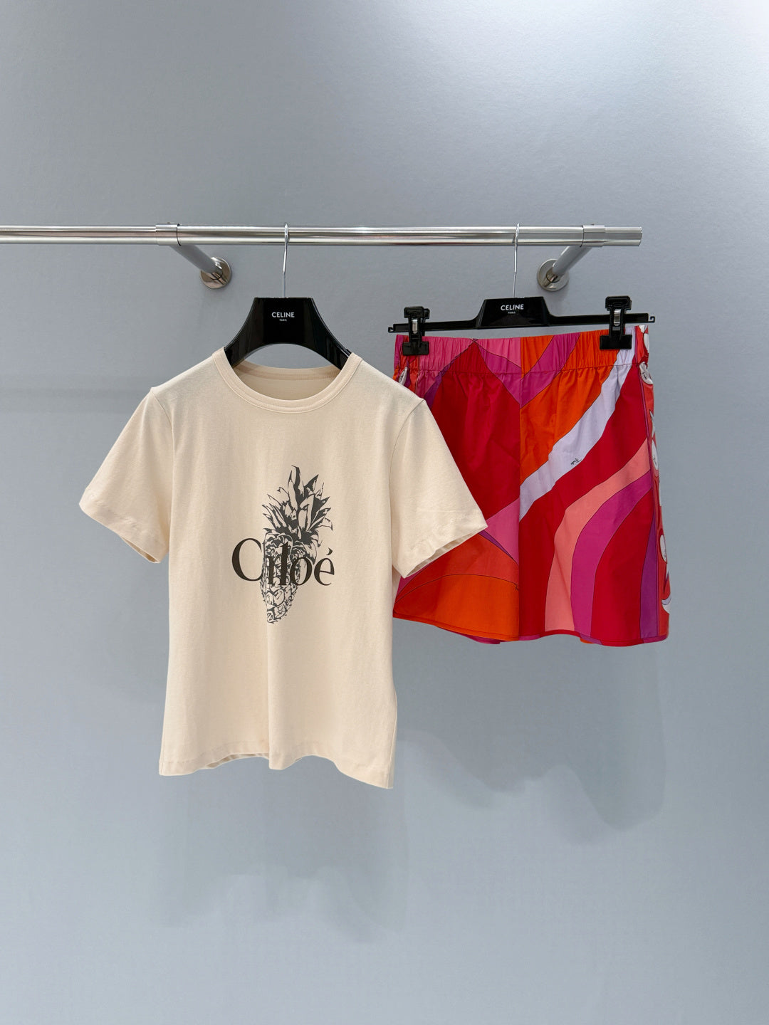 CHLOE CREWNECK T-SHIRT IN WHITE COTTON