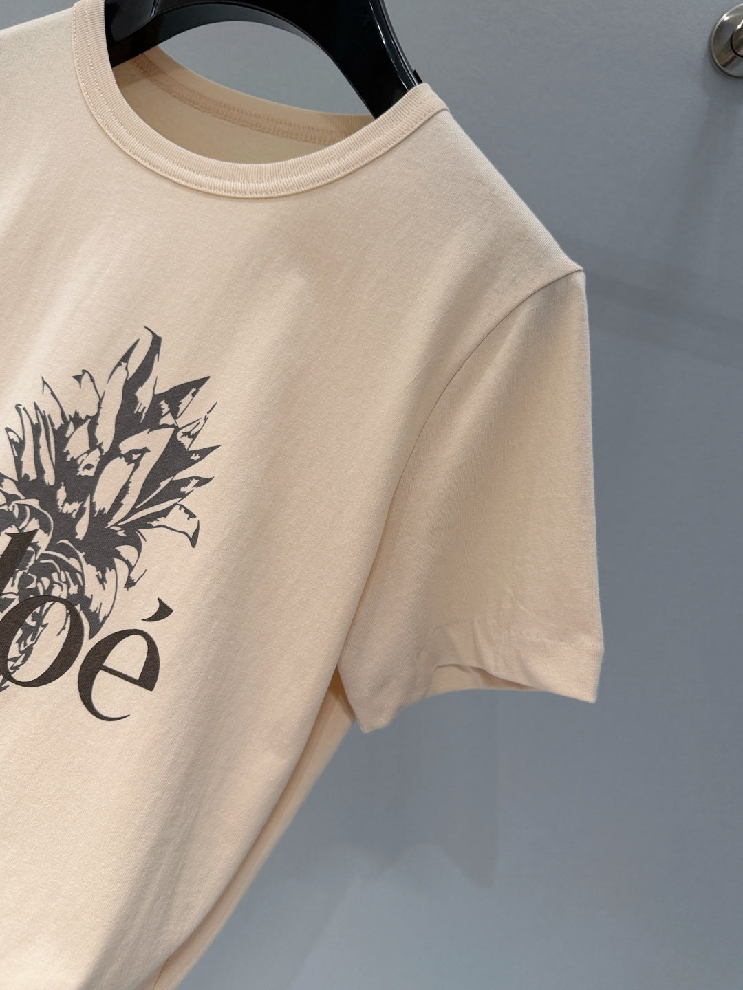 CHLOE CREWNECK T-SHIRT IN WHITE COTTON