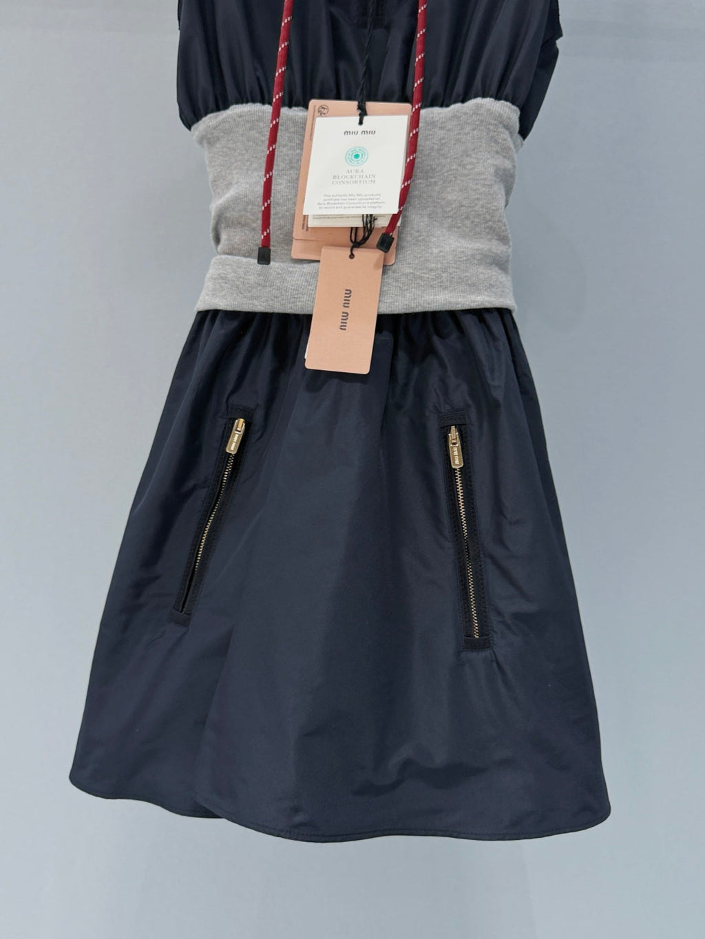 MIUMIU 26S SLEEVELESS HOODED DRESS 904