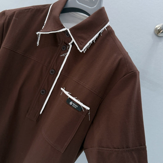 PRADA 26S SHORT SLEEVED POLO SHIRT 808
