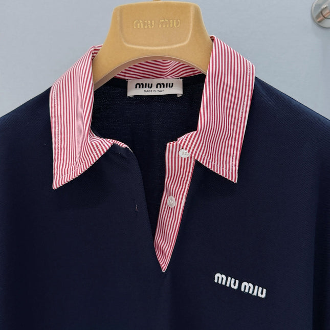 MIUMIU 26S LONG SLEEVE POLO SHIRT 896
