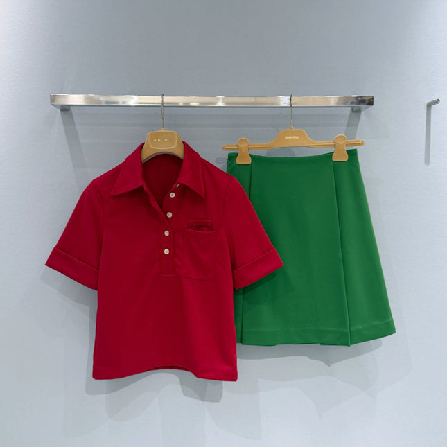 MIUMIU 26S SHORT-SLEEVE POLO T-SHIRT STYLE 1101