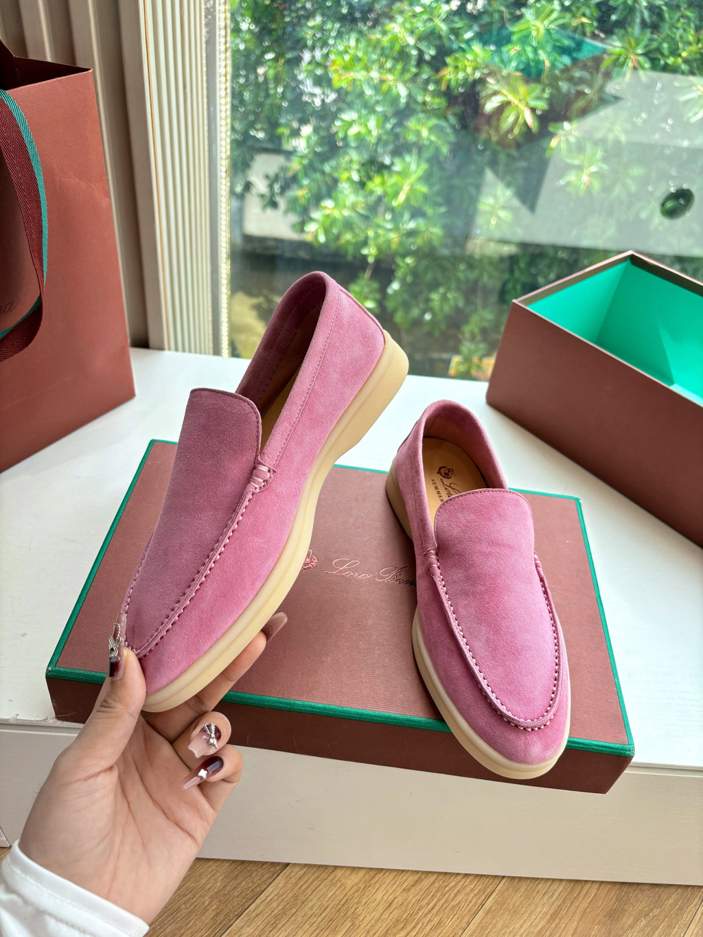 LP LOAFERS 25S IN PINK CASHMERE