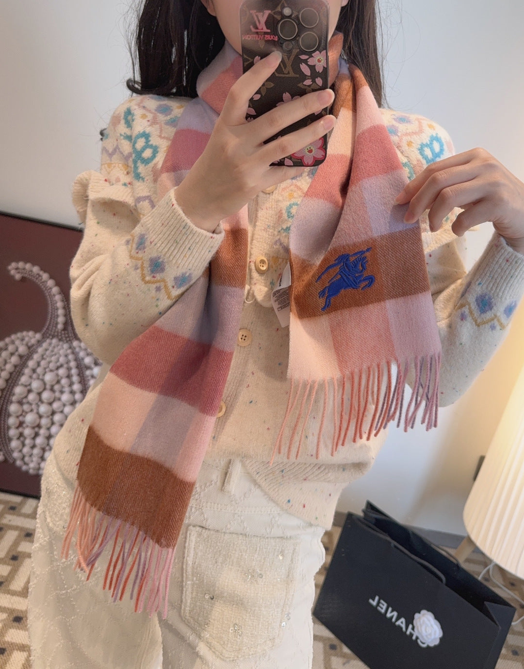 BURBERRY 25S SCARF 180 CM IN CASHMERE 938104