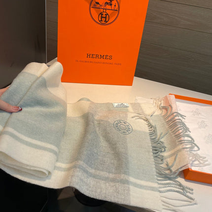 HERMES 25S SCARF 180 IN CASHMERE 989917