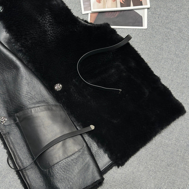 HERMES 25S SHEARLING VEST483