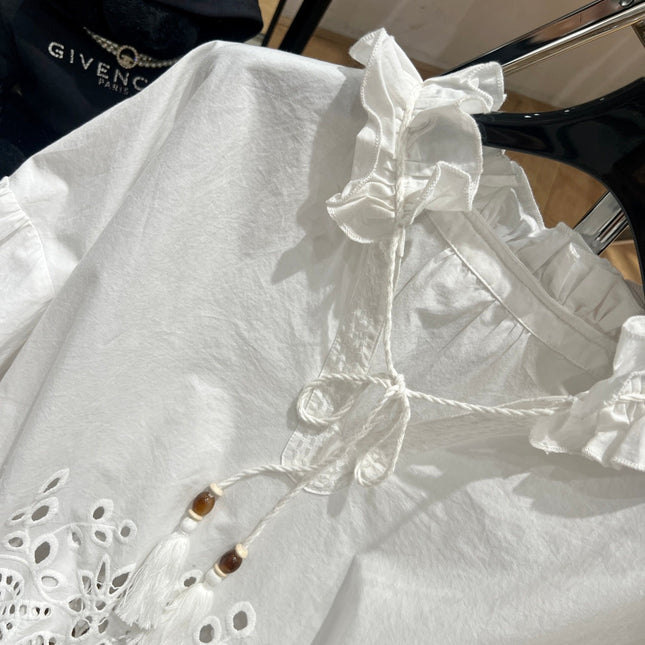 VALENTINO 26S RUFFLED COLLAR SHIRT 148