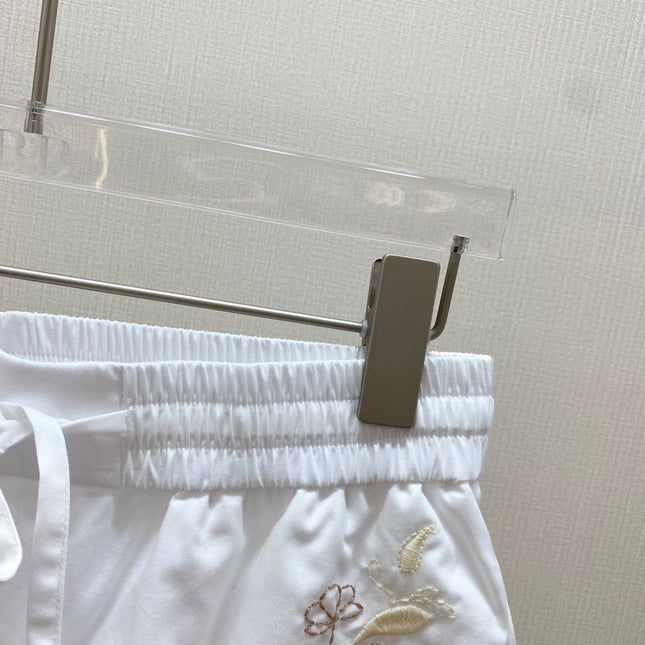 HERMES 25S EMBROIDERED SHORTS 158