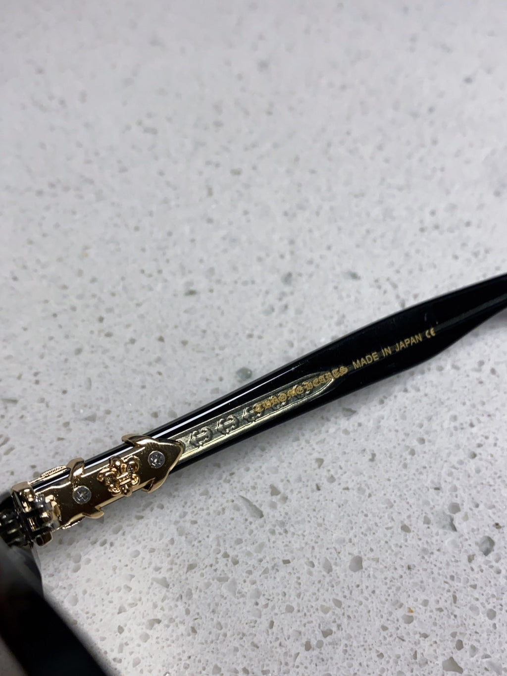 CHROME HEARTS SUNGLASSES IN BLACK ACETATE 837126