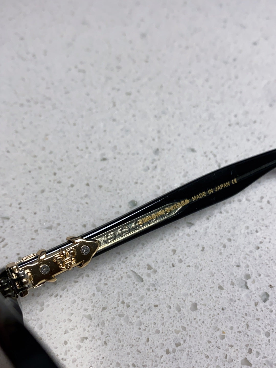 CHROME HEARTS SUNGLASSES IN BLACK ACETATE 837126