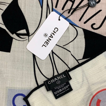 CHANEL 25S SCARF 135 IN CASHMERE 991652
