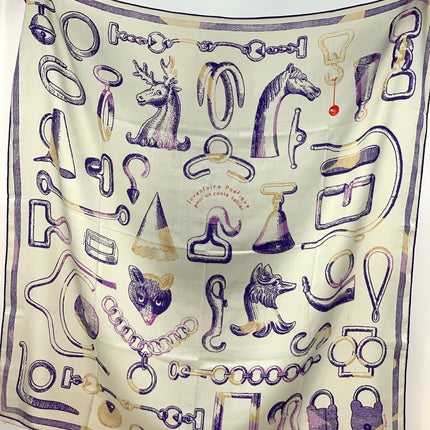 HERMES 25S SCARF 137 IN SILK CASHMERE 991688