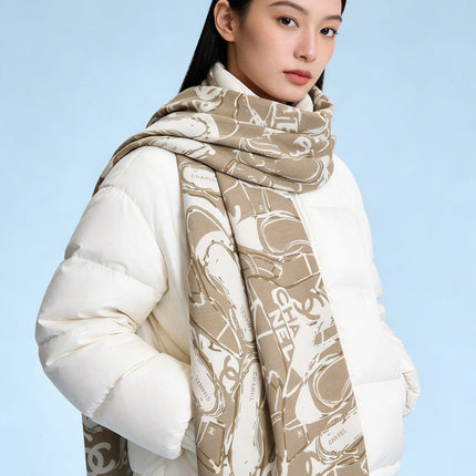 CHANEL 25S SCARF 135 IN CASHMERE 991696